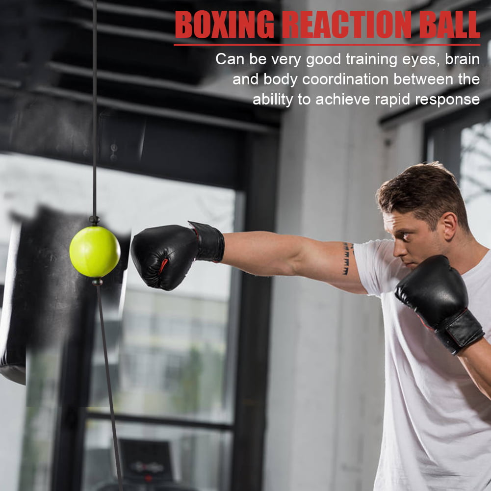Boxing Reflex Speed Ball Muay Thai Hand Eye Training Fight Ball Kit for Adult 