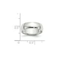 thumbnail image 3 of 14K White Gold Ring Band Wedding Standard Half Round, 3 of 3