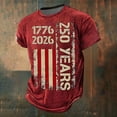 thumbnail image 2 of WAYUTE 250 Anniversary USA Shirt for Man 1776-2026 Graphic Patriotic Commemorative Comfort Casual Tee 4th of July T-Shirts, 2 of 3