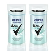 Degree UltraClear Women's Antiperspirant Deodorant Stick Pure Rain Black+White, 2.6 oz Twin Pack