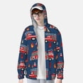 thumbnail image 3 of Pofeuu Fire Truck 1 Print Sun Protection Outdoor Lightweight Full Zip UV Cooling Hoodie Long Sleeve Summer Clothing for Outdoor Hiking-X-Large, 3 of 5