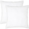 VHC Brands Waffle Weave White Pillow Cover Set of 2 24x24, Decorative