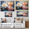 thumbnail image 4 of Designart "China Art Graceful flowers V" China Art Floater Framed Wall Decor, 4 of 7