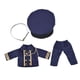 thumbnail image 5 of Traje de muñeca, regalos, escena, foto, utilería, suministros de bricolaje, uniforme suave, figuras de peluche, juguetes Azul marino, 5 of 8