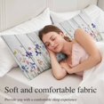thumbnail image 5 of Spring Floral Body Pillow Covers 20"x54", Summer Botanical Flowers Vintage Soft Brushed Microfiber Breathable Throw Pillow Covers, Pillowcase with Zipper for Couch Sofa Bedroom Living Room, 5 of 9