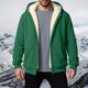 thumbnail image 4 of Winter Fleece Lined Zip Up Jacket For Men With Hood Thick Insulated Coat Windproof Outdoor Activity Wear Cold Protection XXXL brown, 4 of 4