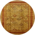 thumbnail image 1 of Ahgly Company Indoor Round Mid-Century Modern Mahogany Brown Oriental Area Rugs, 4' Round, 1 of 6