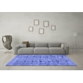 thumbnail image 3 of Ahgly Company Indoor Round Abstract Blue Contemporary Area Rugs, 6' Round, 3 of 4