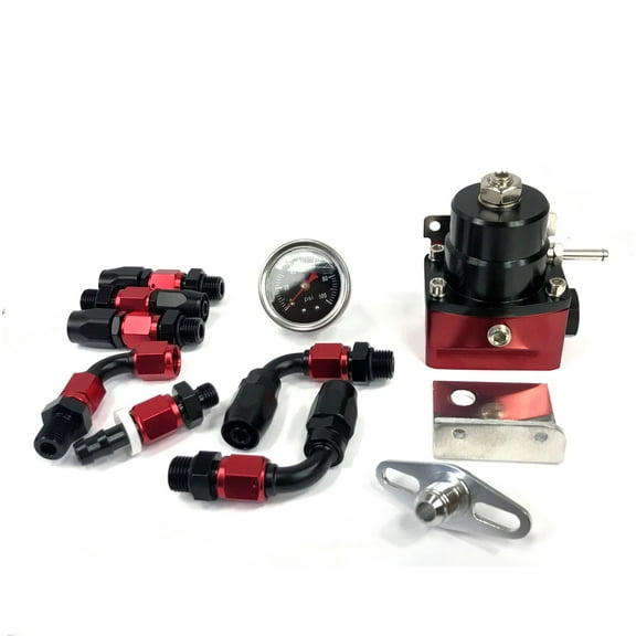 Universal Adjustable Fuel Pressure Regulator Oil 160psi Gauge AN 6 Fitting End …