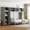 Gray, variant on Generic Queen Size Murphy Bed Wall Bed with Cabinets,Gray