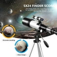 thumbnail image 4 of Juyafio Telescope, 70mm Aperture Telescopes for Astronomy, 16X-120X Magnification Telescopes for Kids,Adults, Portable Refractor Telescope with Adapter and Tripod, 4 of 12