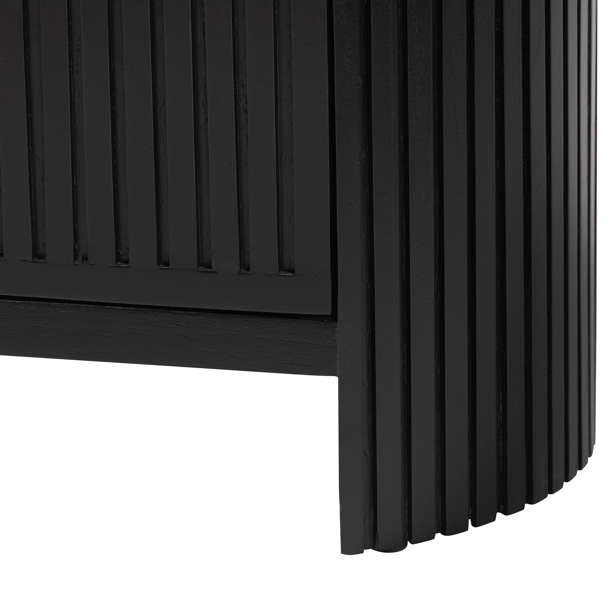bali & pari Keshet Modern Storage Cabinet, 2-Door, Black