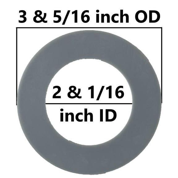 Silicone Flush Valve Seal (84mm OD, 52mm ID) (3-5/16-inch OD, 2-1/16-inch); Grey