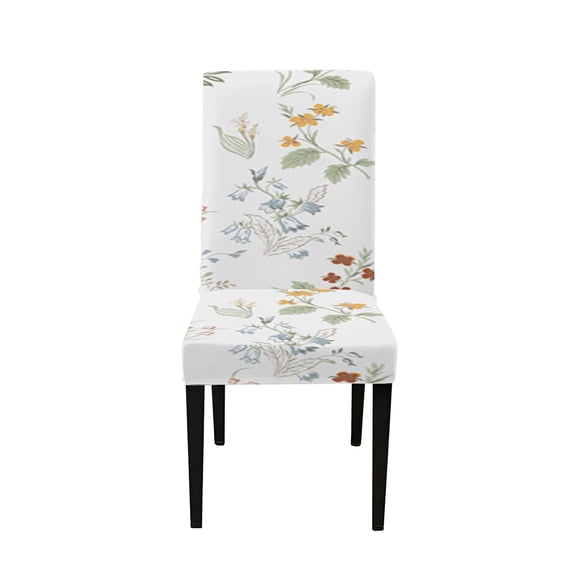 Vintage floral Waterproof Dining Room Chair Covers, Super Fit Stretch Jacquard Parson Chairs Slipcovers Removable Washable Chair Seat Protectors for Home, Kitchen, Banquet ONE SIZE