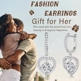 thumbnail image 4 of Beautlace Heart Earrings Hoop,925 Sterling Silver Heart Drop Dangle CZ Earrings Jewelry Gifts for Women, 4 of 9