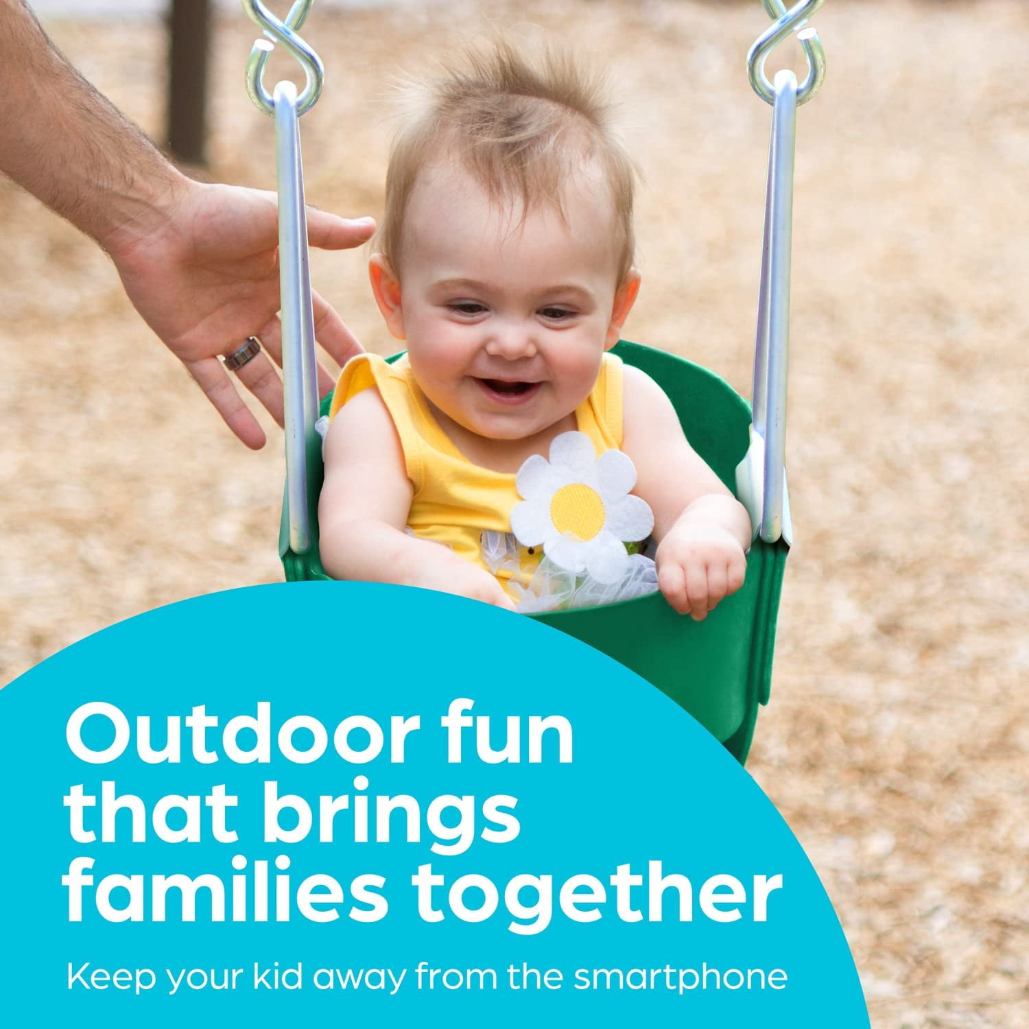 Jungle Gym Kingdom Toddler Swing - Fully Assembled - Green