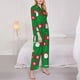 thumbnail image 3 of Fotbe Cute Santa Conjunto de Pijama de Manga Larga para Mujer con Estampado, Ropa de Dormir de 2 Piezas, Conjunto de Casa Suave y Cómodo con Bolsillos-Large, 3 of 7