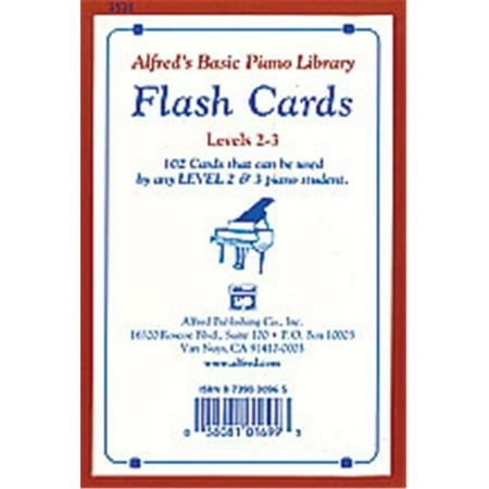 Alfred 00-2521 Basic Piano Course- Flash Cards- Levels 2 & 3 - Music Book