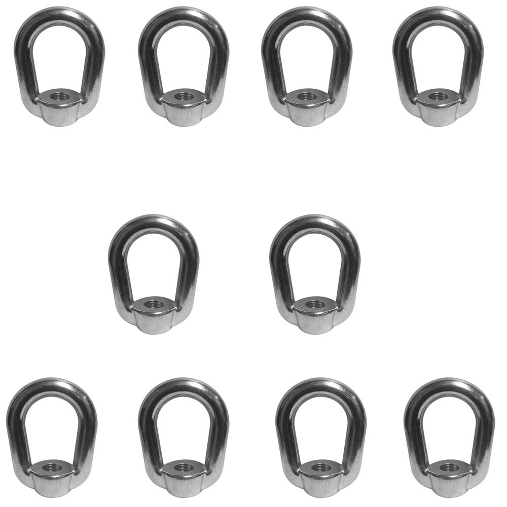 2 PCS SS-316 EYE NUT 1/2" UNC Tap Thread Stainless Steel Marine 2,150-lbs 2 PCS SS-316 EYE NUT 1/2" UNC Tap Thread Stainless Steel Marine 2,150-lbs
