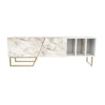 thumbnail image 5 of Linossa 60'' Modern TV Stand Wood Console Table Entertainment Unit with Metal Leg for 70'' TVs Marble Gold Finish, 5 of 6