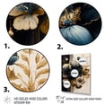 thumbnail image 3 of Designart Dark Blue And Gold Hibiscus II Canvas Wall Art, 3 of 5