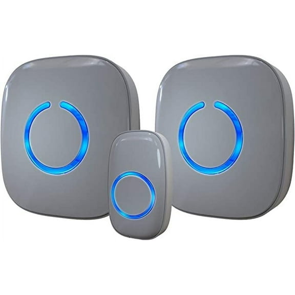 SadoTech Wireless Doorbells - 1 Door Bell Ringer & 2 Plug-In Chime Receiver