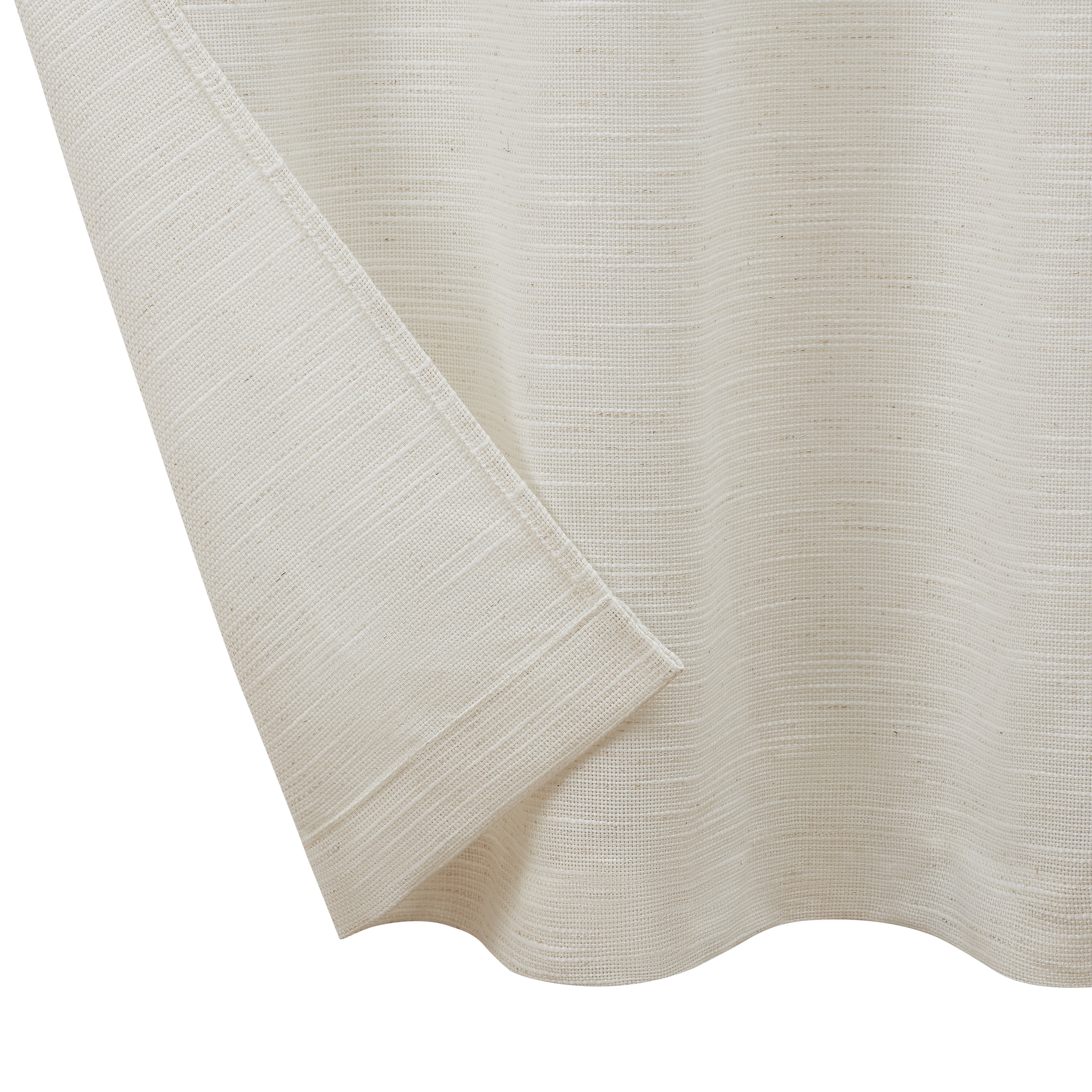 Natural Light Filtering Window Curtain Pair w Tiebacks, 38x84, Jorja