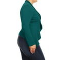 thumbnail image 3 of Women's Plus Size Casual Long Sleeves Open Front Solid Office Work Wear Blazer Jacket, 3 of 5