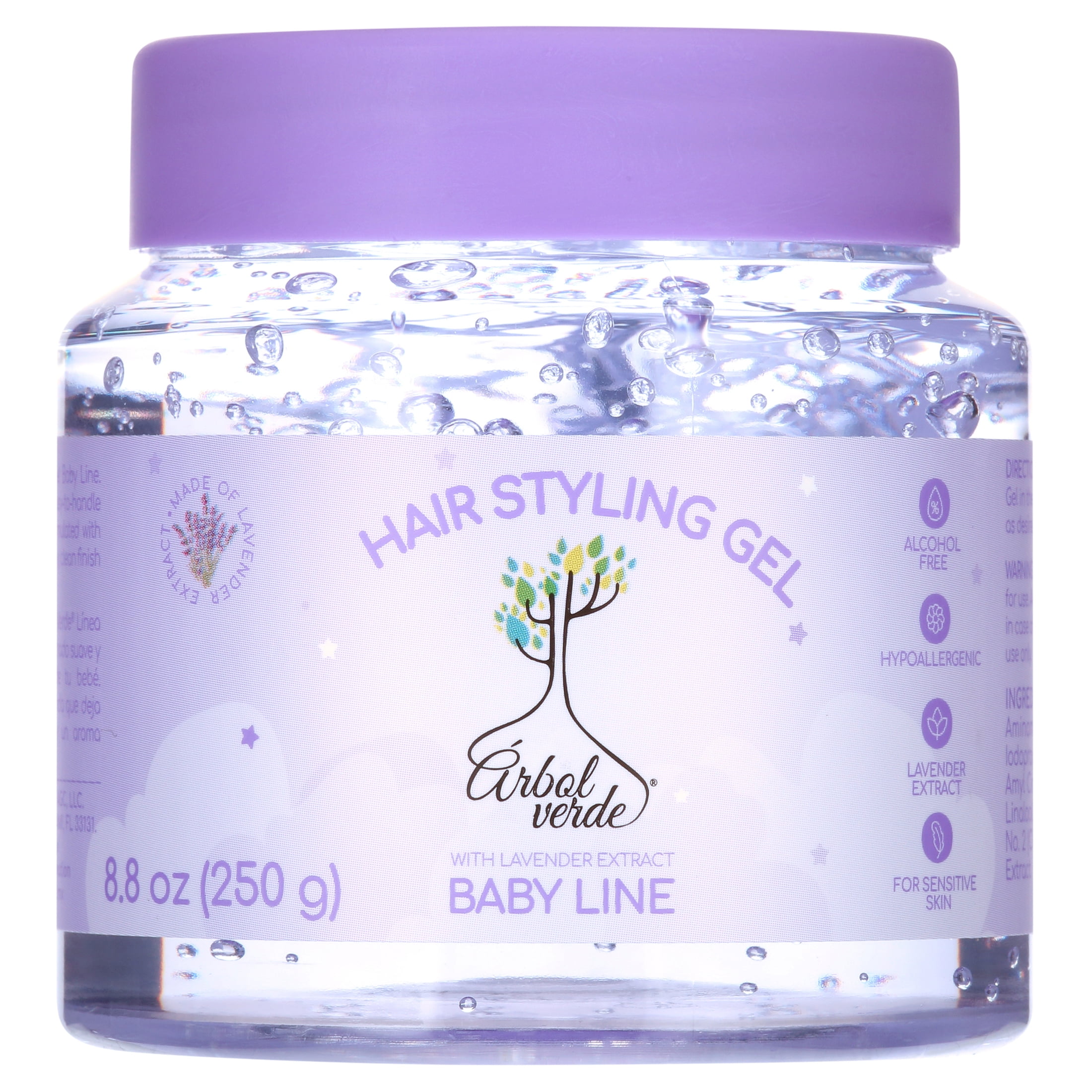 Arbol Verde Natural Hair Styling Gel, Lavender, 8.8 oz - Walmart.com