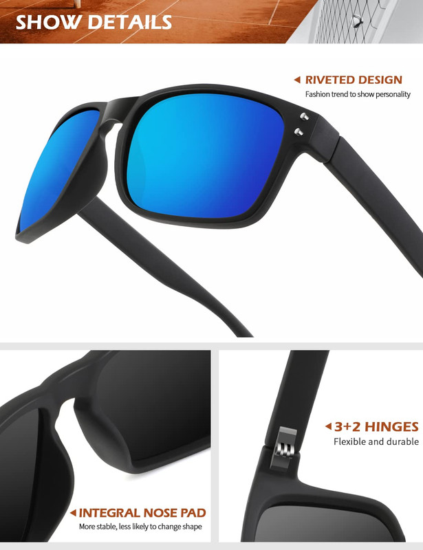 KALIYADI 3-Pack Polarized Sunglasses, Unisex photo 4