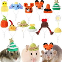 12Pcs Mini Hats for Snakes, Small Animals Guinea Pig Hat, Hamster Clothes Cute Tiny Rat Hat, for Snakes Pets Lizards Hamsters Bearded Dragons Holiday Party Costume Accessories