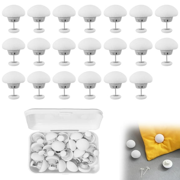 20 Pieces Duvet Pins, Non-Slip Quilt Clips, Mushroom Duvet Clips to Keep Duvet in Place, Duvet Cover Snaps, Duvet Snap Fasteners