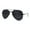 Gunmetal Black, variant on Polarized No Glare Mens Luxury Officer Style Metal Rim Sunglasses Gunmetal Black