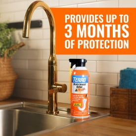 TERRO Drain Insect Killer - Drain Fly Killer - Foam Drain Treatment - Drain Treatment for Drain Flies, Fruit Flies, House Flies, and Roaches
