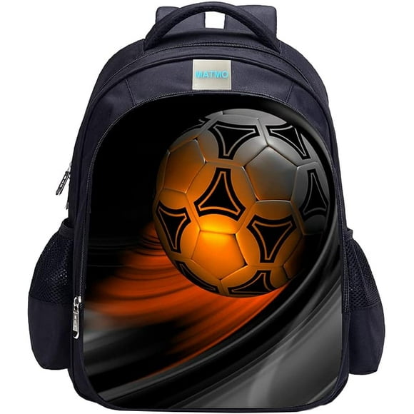 UTAH-Soccer Backpack for Boys, Soccer Print Backpack Cool Football Pattern School Bag