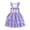 Purple, variant on Girls' Summer Dress Boho Spaghetti Strap Ruffled Tiered Dresses Casual Midi Dress (1-7Y)