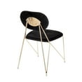 thumbnail image 4 of Gwen Contemporary-Glam Chair in Gold Metal with Black Velvet by LumiSource - Set of 2, 4 of 8