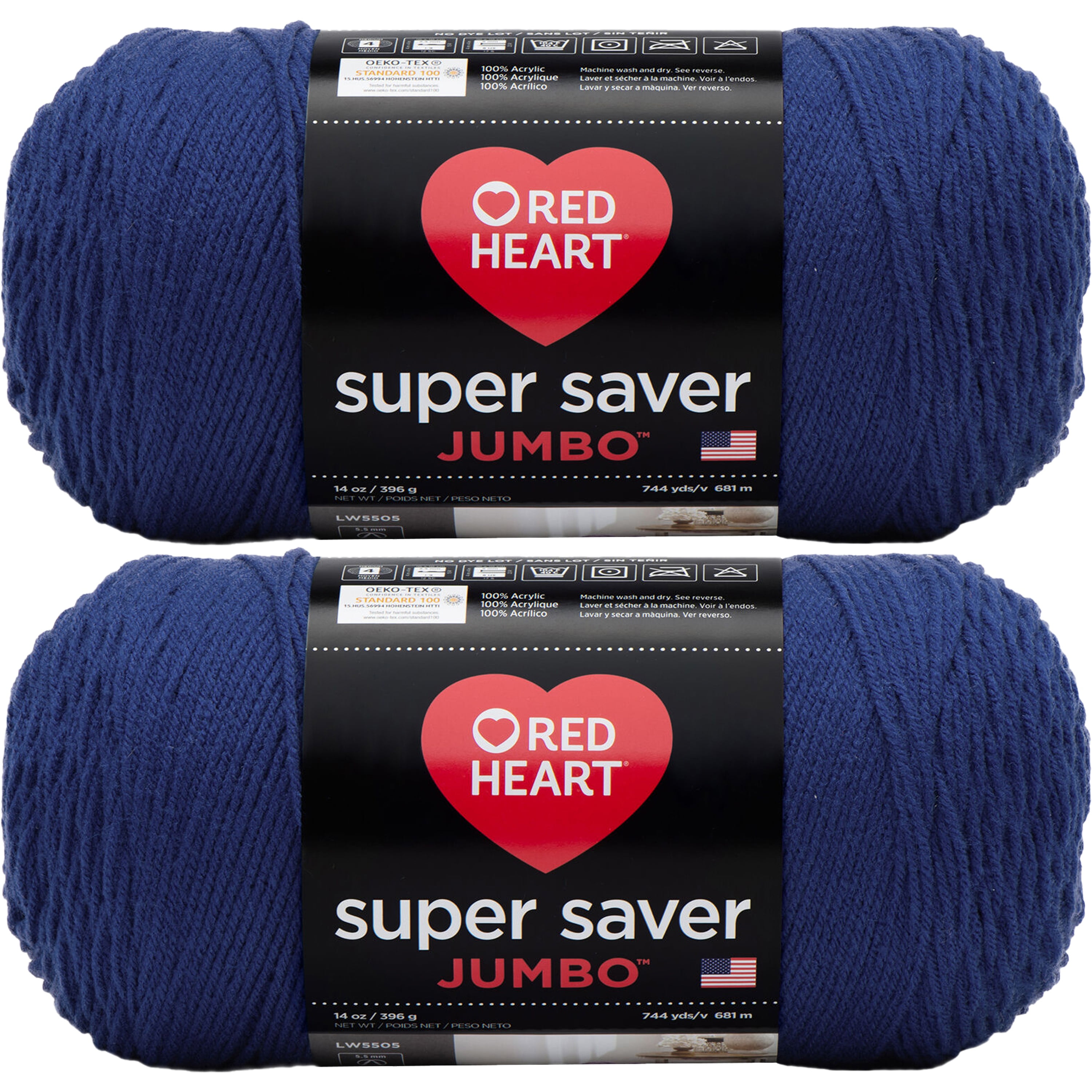 Red Heart Super Saver YarnRoyal, Multipack Of 2