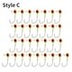 thumbnail image 2 of Pesca Jig Head Hook 3D Eyes Jigging Head Señuelo Accesorios (Estilo A) 30pcs JShteea Para Estrenar, 2 of 9