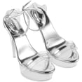 thumbnail image 1 of WORGEOUS 1 par de sandalias de plataforma súper de tacón alto chic sandalias de tacón alto transparente, 1 of 9