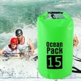 thumbnail image 6 of BLEEUS Waterproof Dry Bag Pack Sack Swimming Kayaking River Trekking Home Supplies (15L Green), 6 of 7