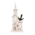 thumbnail image 3 of Luces LED navideñas para casa de madera, esculturas decorativas navideñas, adornos para el hogar Blanco, 3 of 9