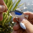 thumbnail image 4 of 3Pcs Versatile Bass Lure, Paddle Tail Swimbaits Fishing Lures, Pre-Rigged Soft Bait With Spinner Blades & 3d Eyes, Weedless Hidden Hook for Bass Trout, Freshwater Saltwater Gear, E, 4 of 5
