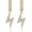 01 Gold, variant on Lightning Bolt Dangle Earrings 14K Gold Plated 5A+ Cubic Zirconia Hanging Hoop Lightning Drop Cool Dangling Earrings For Men Women Trendy