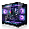 thumbnail image 3 of Prebuilt Gaming PC Desktop i7-8700 GTX1050 16GB DDR4 RAM 400GB NVMe SSD + 1TB HDD WiFi 6 BT5.4 Win11 9x ARGB Fan RGB Keyboard & Mouse, 3 of 9