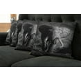 thumbnail image 2 of Ambesonne Grey Throw Pillow Cover 4 Pack, Exotic Wildlife, 24", Grey, 2 of 6