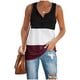 thumbnail image 1 of Pntutb Mujeres Casual Corto Sin Mangas Cuello en V Raya Suelta Camiseta Blusa tops Chaleco Pntutb Pntutb-694, 1 of 6