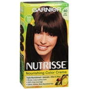 Garnier Nutrisse Nourishing Hair Color Creme, Dark Brown [40] 1 Each - (Pack of 4)