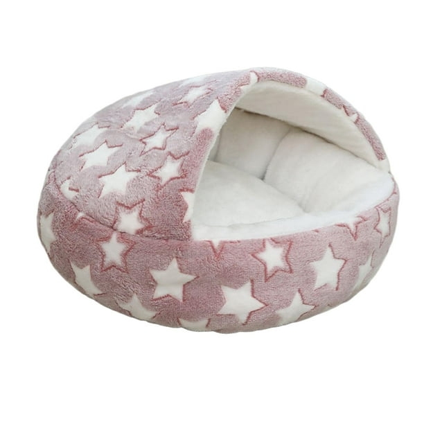 Hooded pet outlet bed