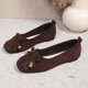 thumbnail image 4 of Pantalones de Tamaño Más de las Mujeres Borla Bow Toe Zapatos Planos para las Mujeres, Transpirable Suela Suave Pisos Casuales con Acentos de Cuentas, 4 of 9